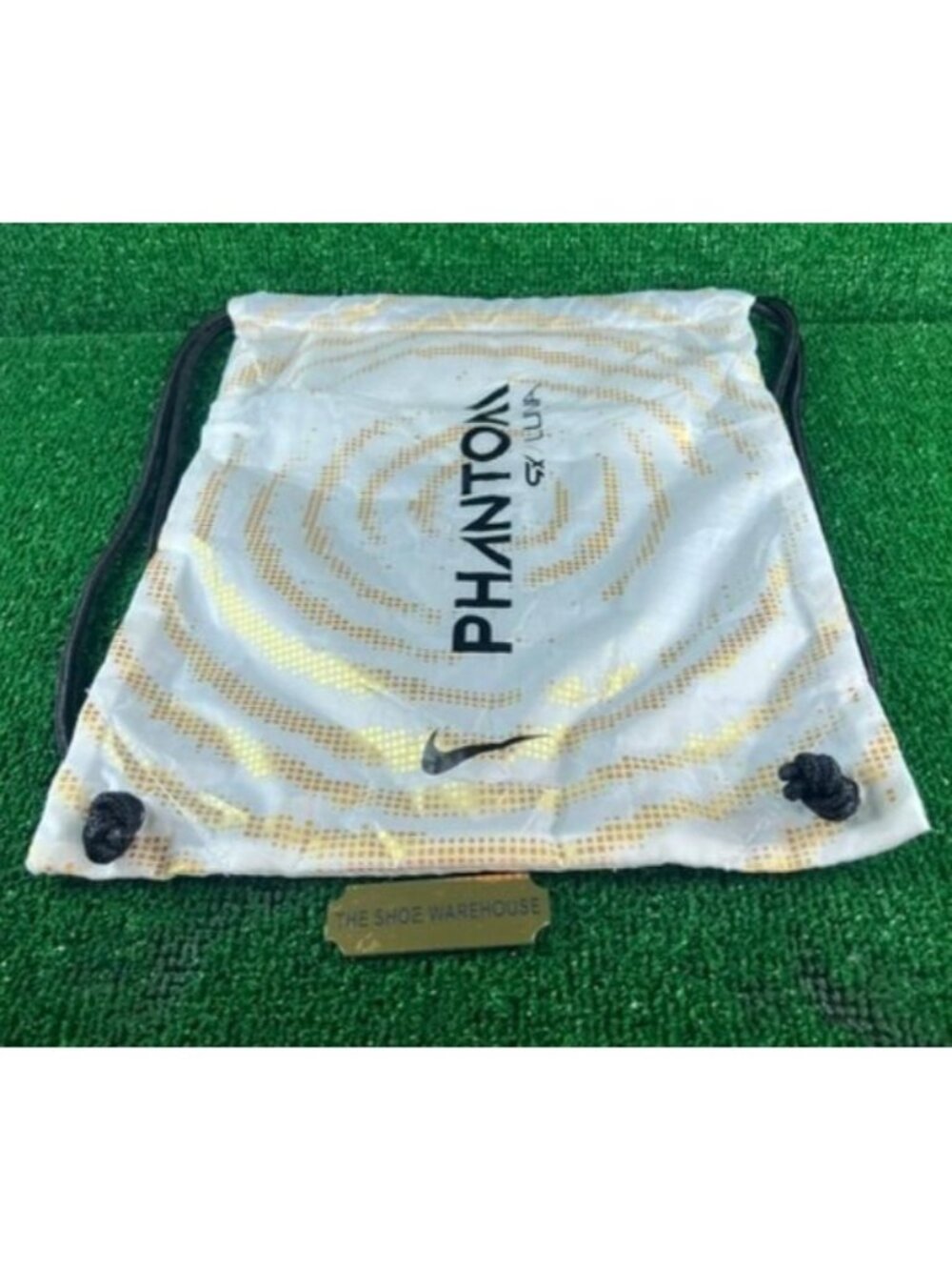 Nike Phantom GX Luna White Gold Soccer String Bag Gym Cleats Bag NEW